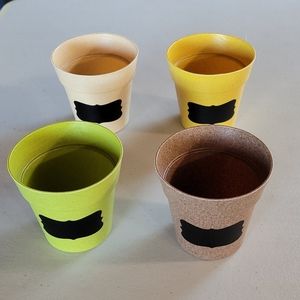 4 mini flower/herb pots NWOT